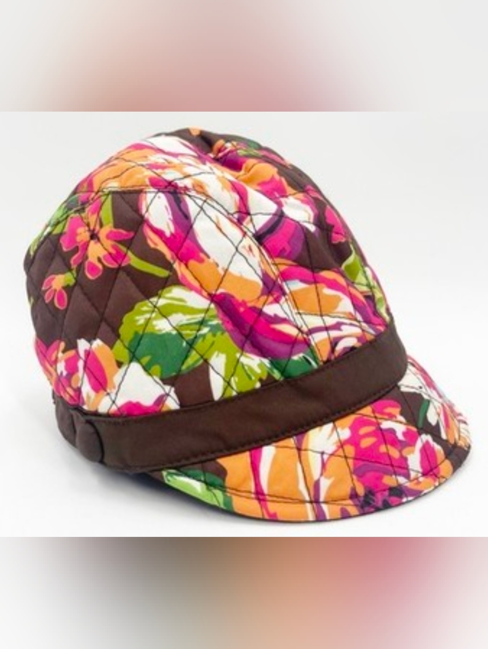VINTAGE VERA BRADLEY Hat Cap English Rose Newgirl JUNIOR FITS